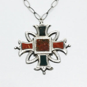 Antique Scottish Cross Conversion Necklace