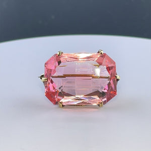 Czech Faceted Crystal Brooch