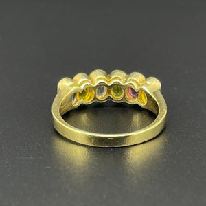 18K Gold Natural Gemstone Ring