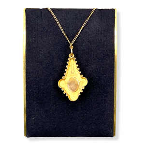 Victorian Pearl & Glass Pendant with Chain