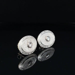 Edwardian Platinum Diamond Earrings