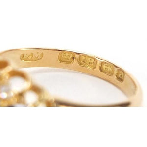 Edwardian 1900 18K Sapphire & Diamond Ring