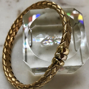 18K Gold Estate Woven Braid Bracelet
