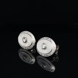Edwardian Platinum Diamond Earrings