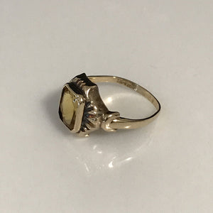 Antique 10K Gold Citrine Ring