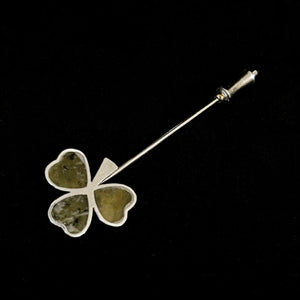 Connemara Marble Shamrock Stick Pin