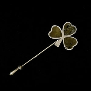 Connemara Marble Shamrock Stick Pin