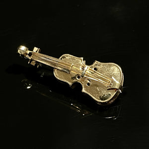 Vintage Violin Brooch