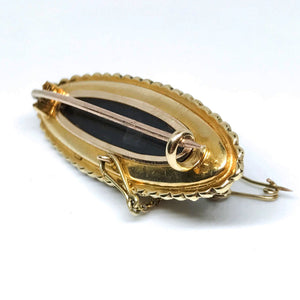 Victorian Mourning Brooch with Pearls