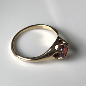 Victorian Garnet Solitaire Ring