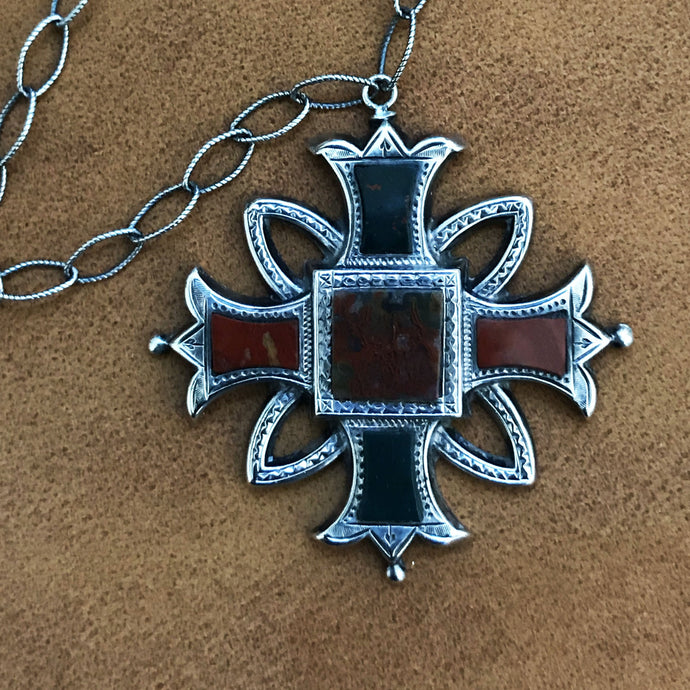 Antique Scottish Cross Conversion Necklace
